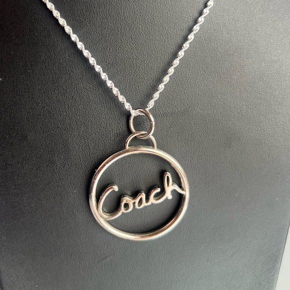 Coach Silver Pendant with new unbranded Necklace 22’ - Picture 5 of 5